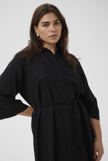 Kaffe Curve Mille Short Shirt Dress Black Deep - Minikleidid - 