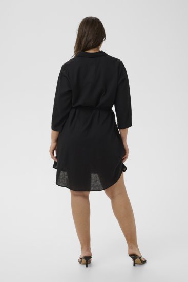 Kaffe Curve Mille Short Shirt Dress Black Deep - Minikleidid - 