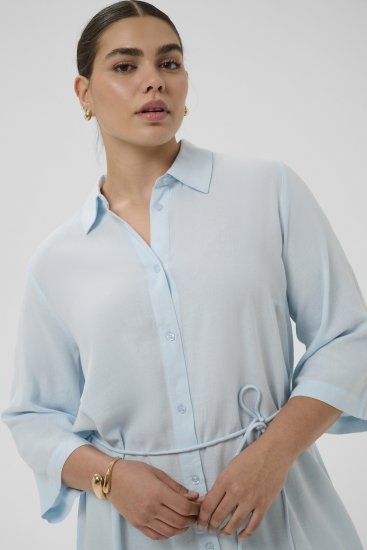 Kaffe Curve Mille Short Shirt Dress Nantucket Breeze Blue - Minikleidid - 