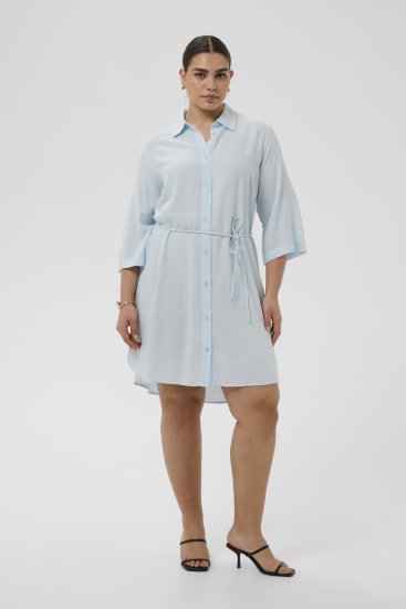 Kaffe Curve Mille Short Shirt Dress Nantucket Breeze Blue - Minikleidid - 