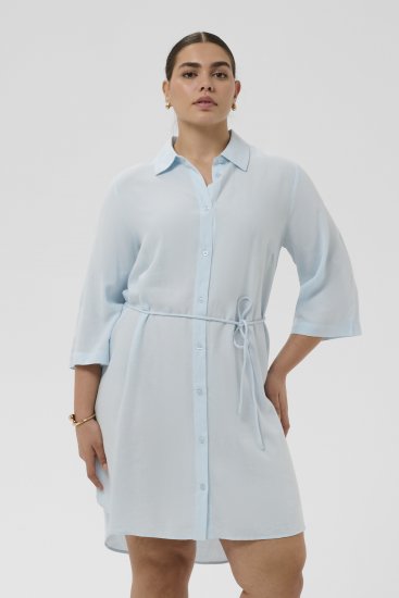 Kaffe Curve Mille Short Shirt Dress Nantucket Breeze Blue - Minikleidid - 
