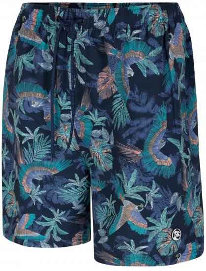 Espionage SW100 Bird Print Swimshorts Blue - Ujumispüksid - Meeste Suured Ujumispüksid