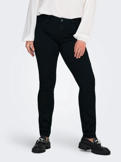 Only Carmakoma Thunder Life Skinny Fit Jeans Black - Kitsa lõikega - 