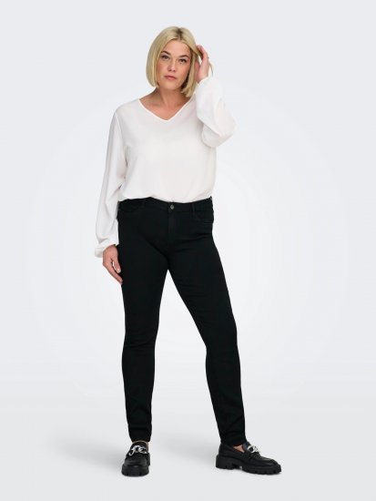 Only Carmakoma Thunder Life Skinny Fit Jeans Black - Kitsa lõikega - 