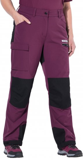 Ulla Popken HYPRAR Multifunctional Durable Inset Trekking Pants Dark Cherry Dark Cherry - Teksad & Püksid Suuremates Suurustes – Plus Size - 