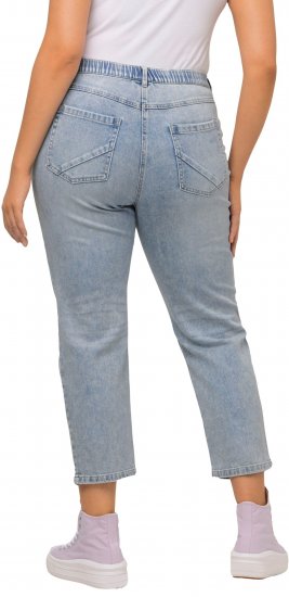 Ulla Popken Stonewashed Distressed Boyfriend Jeans Light Blue - Teksad & Püksid Suuremates Suurustes – Plus Size - 