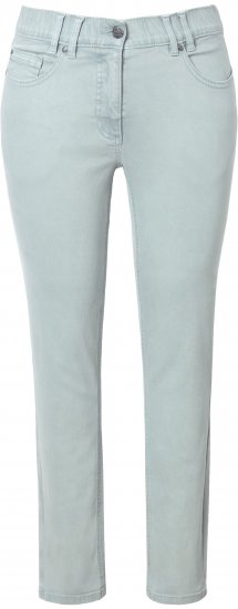 Ulla Popken Slim Leg Light Wash Jeans Light Moss Light Moss Green - Teksad & Püksid Suuremates Suurustes – Plus Size - 