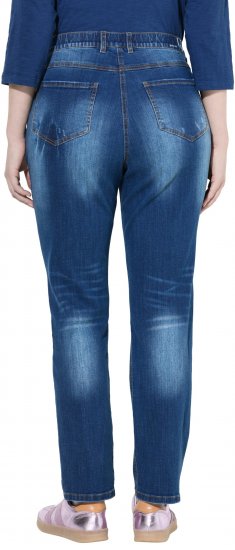 Ulla Popken Lightly Distressed Stretch Fit Jeans Blue Denim - Teksad & Püksid Suuremates Suurustes – Plus Size - 