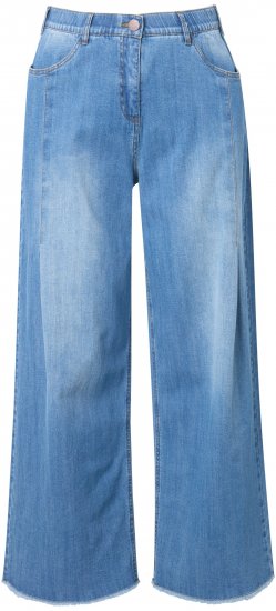 Ulla Popken Extra Wide Leg Stretch Fit Jeans Light Blue - Teksad & Püksid Suuremates Suurustes – Plus Size - 