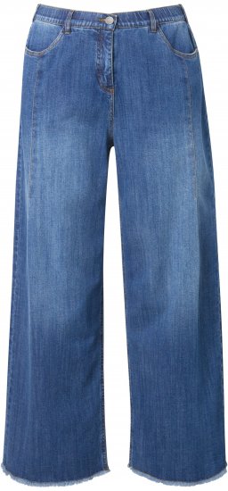 Ulla Popken Extra Wide Leg Stretch Fit Jeans Denim Blue - Teksad & Püksid Suuremates Suurustes – Plus Size - 