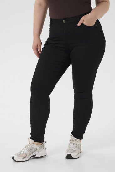 Kaffe Curve Lena Slim Jeans Black Deep - Teksapüksid - 