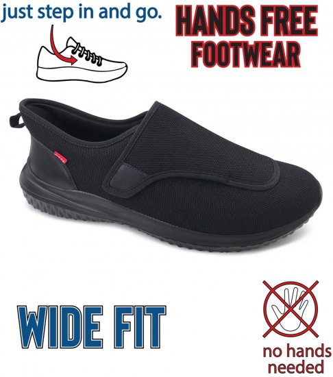 D555 Shelvey Kingsize Open Top Knitted Shoe Black - Vabaaja jalanõud - 