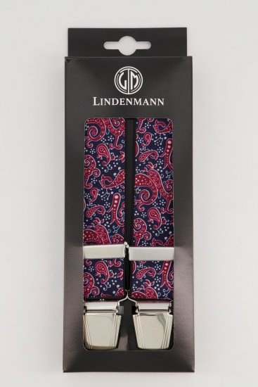 JP1880 Suspenders with Adjustable Length Burgundy Red - Aksessuaarid - 