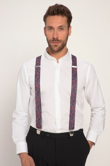 JP1880 Suspenders with Adjustable Length Burgundy Red - Aksessuaarid - 