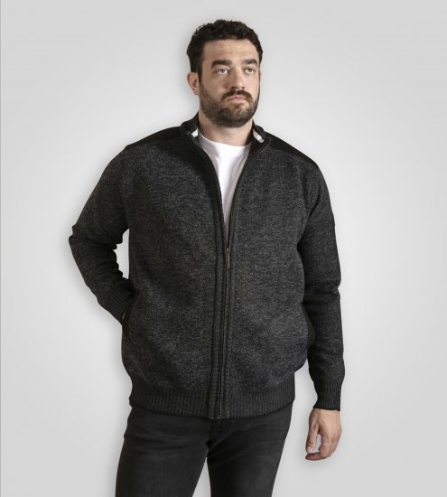D555 Dereham 2 Knitted Sweater with Zipper Charcoal TALL - TALL dressipluusid - TALL dressipluusid ja pusad