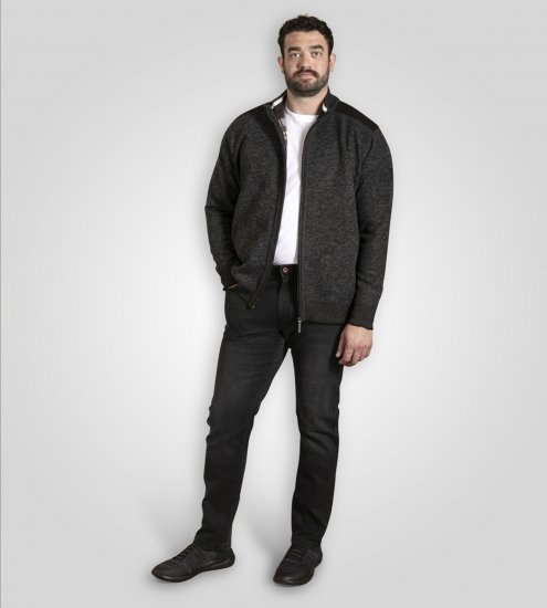 D555 Dereham 2 Knitted Sweater with Zipper Charcoal TALL - TALL dressipluusid - TALL dressipluusid ja pusad