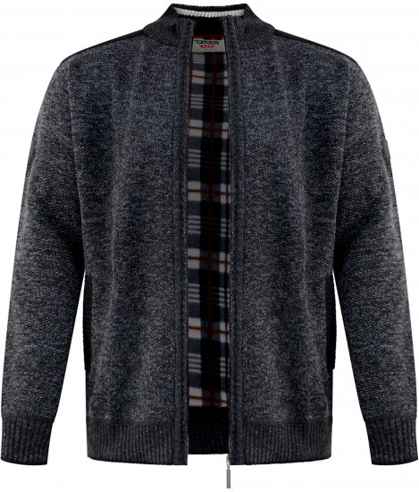 D555 Dereham 2 Knitted Sweater with Zipper Charcoal TALL - TALL dressipluusid - TALL dressipluusid ja pusad
