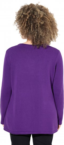 Ulla Popken Sequined Star Rolled Edge Sweater Dark Purple - Sviitrid ja dressipluusid - 