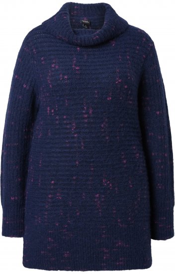 Ulla Popken Space Yarn Oversized Turtleneck Sweater Blue - Sviitrid ja dressipluusid - 