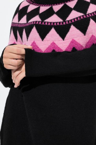 Ulla Popken Neon Alpine Pattern Long Sleeve Turtleneck Sweater Light Pink - Sviitrid ja dressipluusid - Mugavad dressipluusid ja kudumid