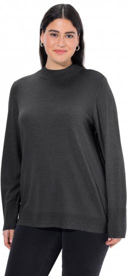 Ulla Popken Long Sleeves Mock Turtleneck Sweater Charcoal Grey Melange - Sviitrid ja dressipluusid - 
