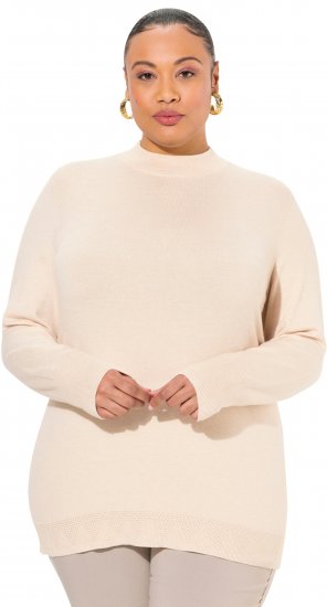 Ulla Popken Long Sleeves Mock Turtleneck Sweater Nature Melange - Sviitrid ja dressipluusid - 