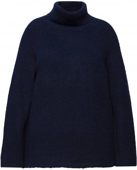 Ulla Popken Ribbed Knit Turtleneck Sweater Navy - Sviitrid ja dressipluusid - 
