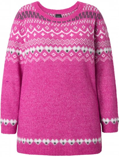 Ulla Popken Norwegian Style Pastel Tone Long Sleeve Sweater Summer Berry - Sviitrid ja dressipluusid - 