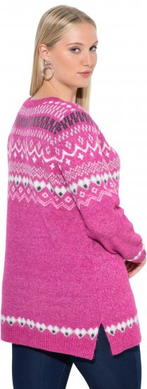 Ulla Popken Norwegian Style Pastel Tone Long Sleeve Sweater Summer Berry - Sviitrid ja dressipluusid - 