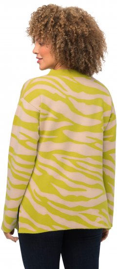 Ulla Popken Zebra Print Mock Turtleneck Long Sleeve Sweater Yellow Green - Sviitrid ja dressipluusid - 