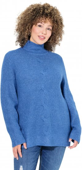 Ulla Popken Cable Knit Long Sleeve Turtleneck Sweater Teal Blue - Sviitrid ja dressipluusid - 