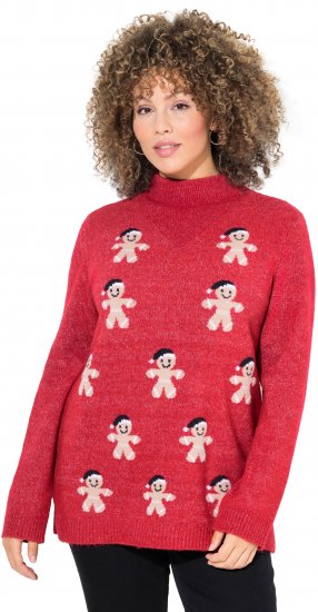 Ulla Popken Gingerbread Men Sweater Salsa Red - Sviitrid ja dressipluusid - 