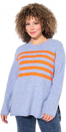 Ulla Popken Striped Long Sleeve Sweater Sky Blue - Sviitrid ja dressipluusid - 
