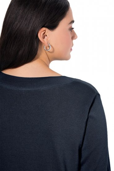 Ulla Popken Soft Fine Knit Pullover V-Neck Sweatshirt Marine - Sviitrid ja dressipluusid - Mugavad dressipluusid ja kudumid