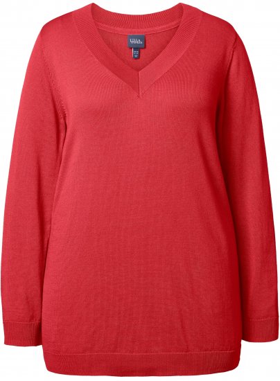 Ulla Popken Casual V-Neck Long Sleeve Sweater Salsa - Sviitrid ja dressipluusid - 