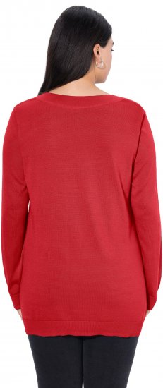 Ulla Popken Casual V-Neck Long Sleeve Sweater Salsa - Sviitrid ja dressipluusid - 