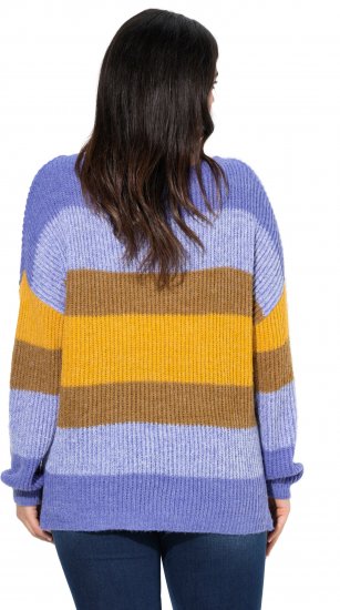 Ulla Popken Colorful Chunky Striped Sweater Lavender - Sviitrid ja dressipluusid - 