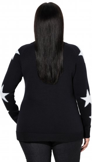 Ulla Popken Glitter Stars Soft Knit Sweater Black - Sviitrid ja dressipluusid - 