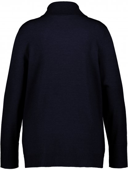 Ulla Popken Turtleneck Ribbed Trim Long Sleeve Sweater Navy - Sviitrid ja dressipluusid - 