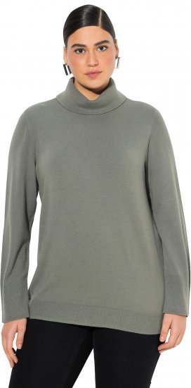 Ulla Popken Turtleneck Ribbed Trim Long Sleeve Sweater Grey - Sviitrid ja dressipluusid - 