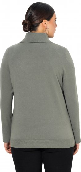Ulla Popken Turtleneck Ribbed Trim Long Sleeve Sweater Grey - Sviitrid ja dressipluusid - 