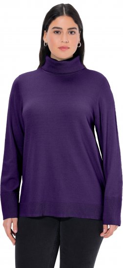 Ulla Popken Turtleneck Ribbed Trim Long Sleeve Sweater Deep Violet - Sviitrid ja dressipluusid - 