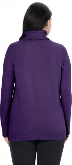 Ulla Popken Turtleneck Ribbed Trim Long Sleeve Sweater Deep Violet - Sviitrid ja dressipluusid - 