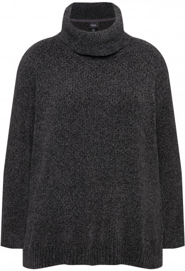 Ulla Popken Soft Textured Chenille Oversized Fit Sweater Graphite Grey - Sviitrid ja dressipluusid - 