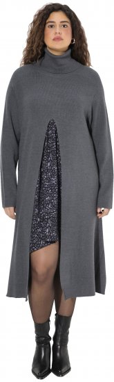 Ulla Popken Long Turtleneck Duster Sweater Graphite Grey - Sviitrid ja dressipluusid - 