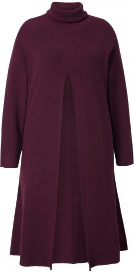Ulla Popken Long Turtleneck Duster Sweater Plum - Sviitrid ja dressipluusid - 
