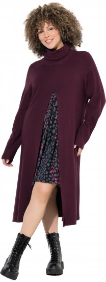 Ulla Popken Long Turtleneck Duster Sweater Plum - Sviitrid ja dressipluusid - 