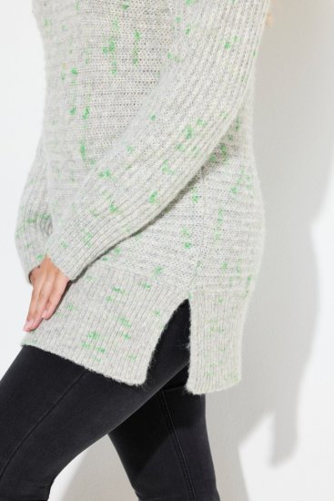Ulla Popken Space Yarn Oversized Turtleneck Sweater Light Grey Melange - Sviitrid ja dressipluusid - Mugavad dressipluusid ja kudumid