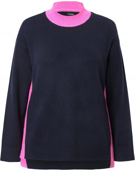 Ulla Popken Color Block Long Sleeve Sweater Ink Blue - Sviitrid ja dressipluusid - 