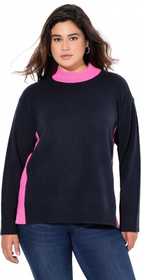 Ulla Popken Color Block Long Sleeve Sweater Ink Blue - Sviitrid ja dressipluusid - 